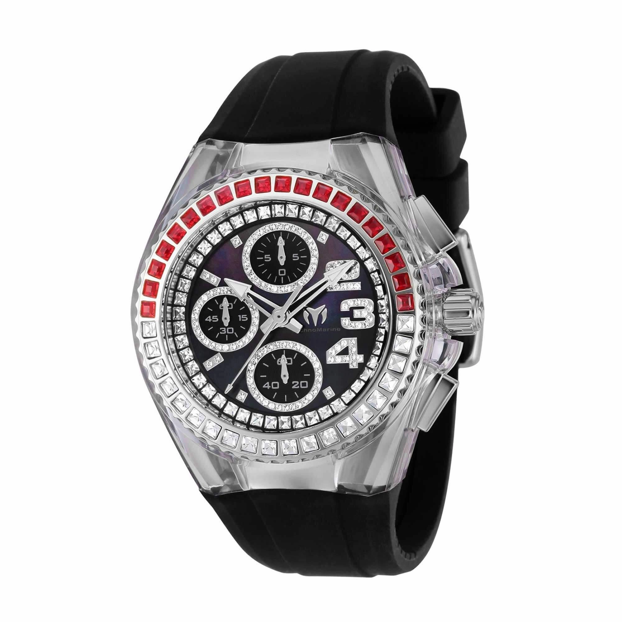 Technomarine Unisex Watch - Cruise MOP Dial Red and White Crystal Bezel | TM-121057
