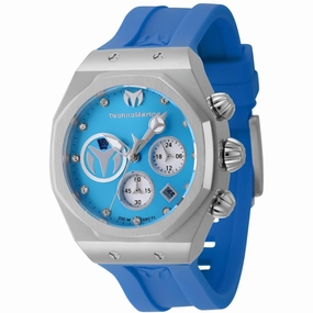 Technomarine Unisex Watch - Reef Sun Chronograph Sky Blue and Silver Dial | TM-523006