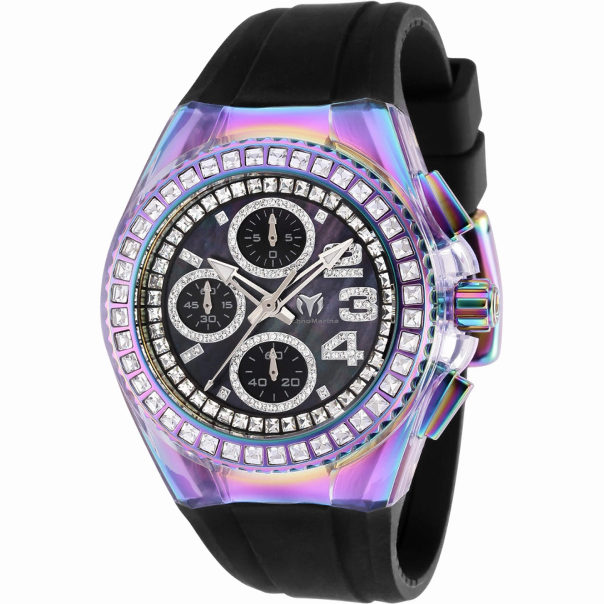 Technomarine Women's Crystal Watch - Cruise Glitz Iridescent Case Strap | TM-121065