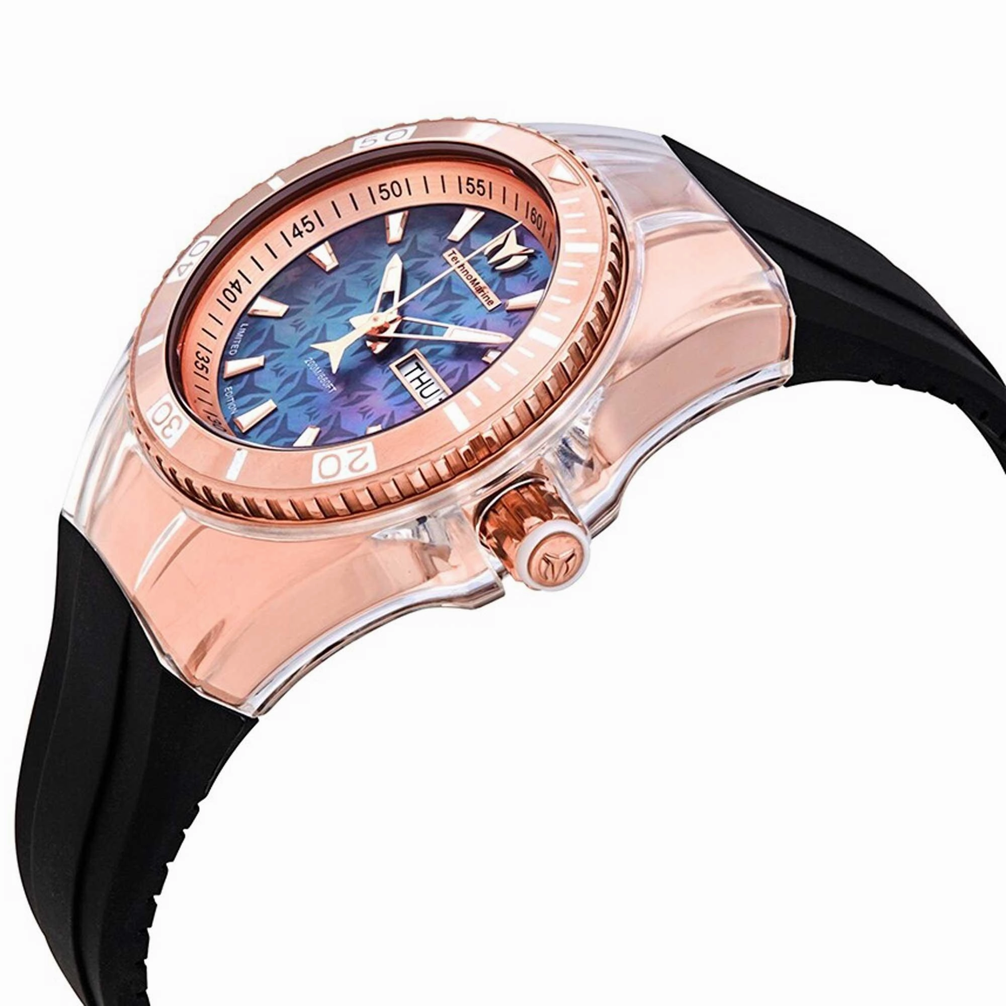 Technomarine Women's Quartz Watch - Cruise Monogram Black Rubber Strap | TM-115327