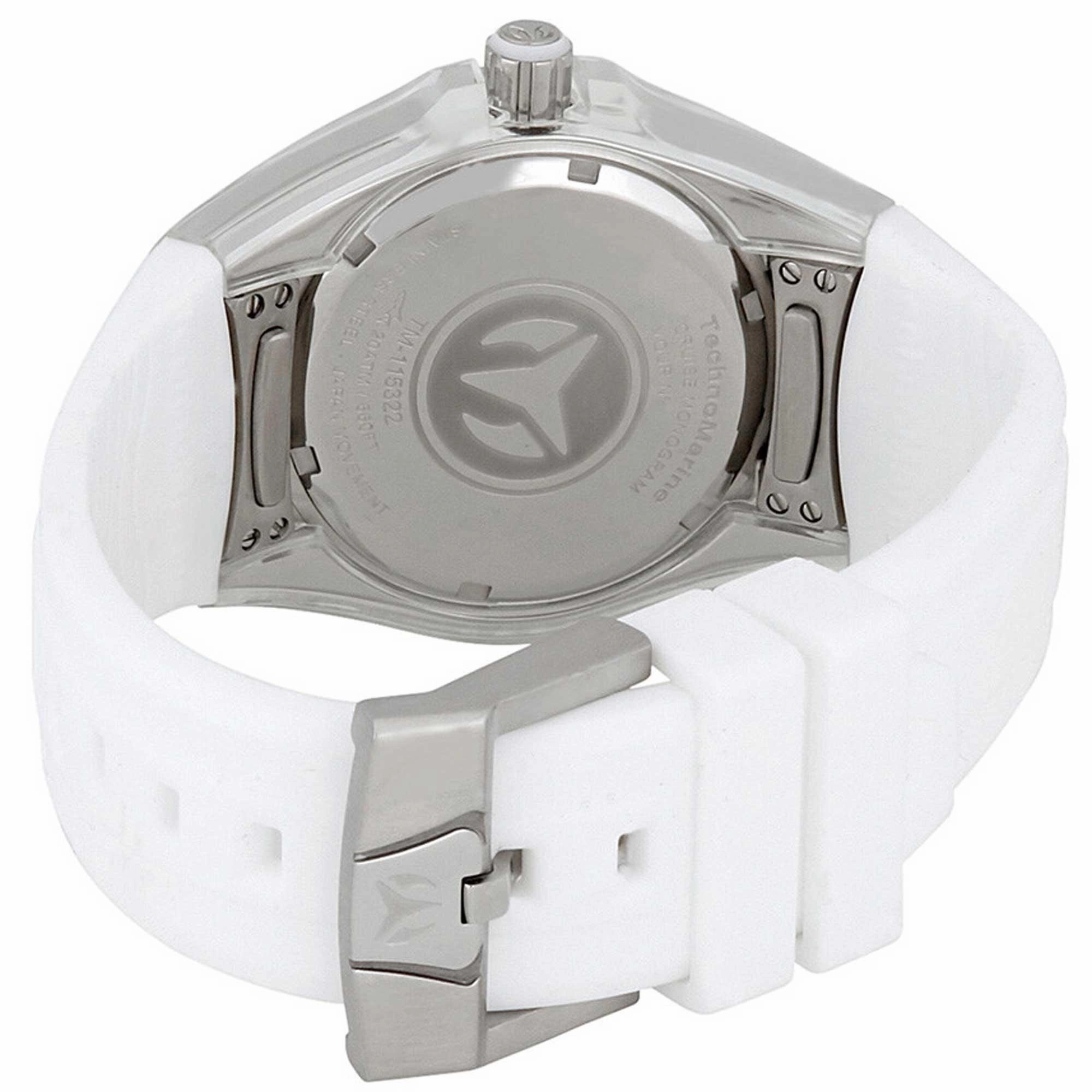 Technomarine Women's Quartz Watch - Cruise Monogram White Silicone Strap | TM-115322