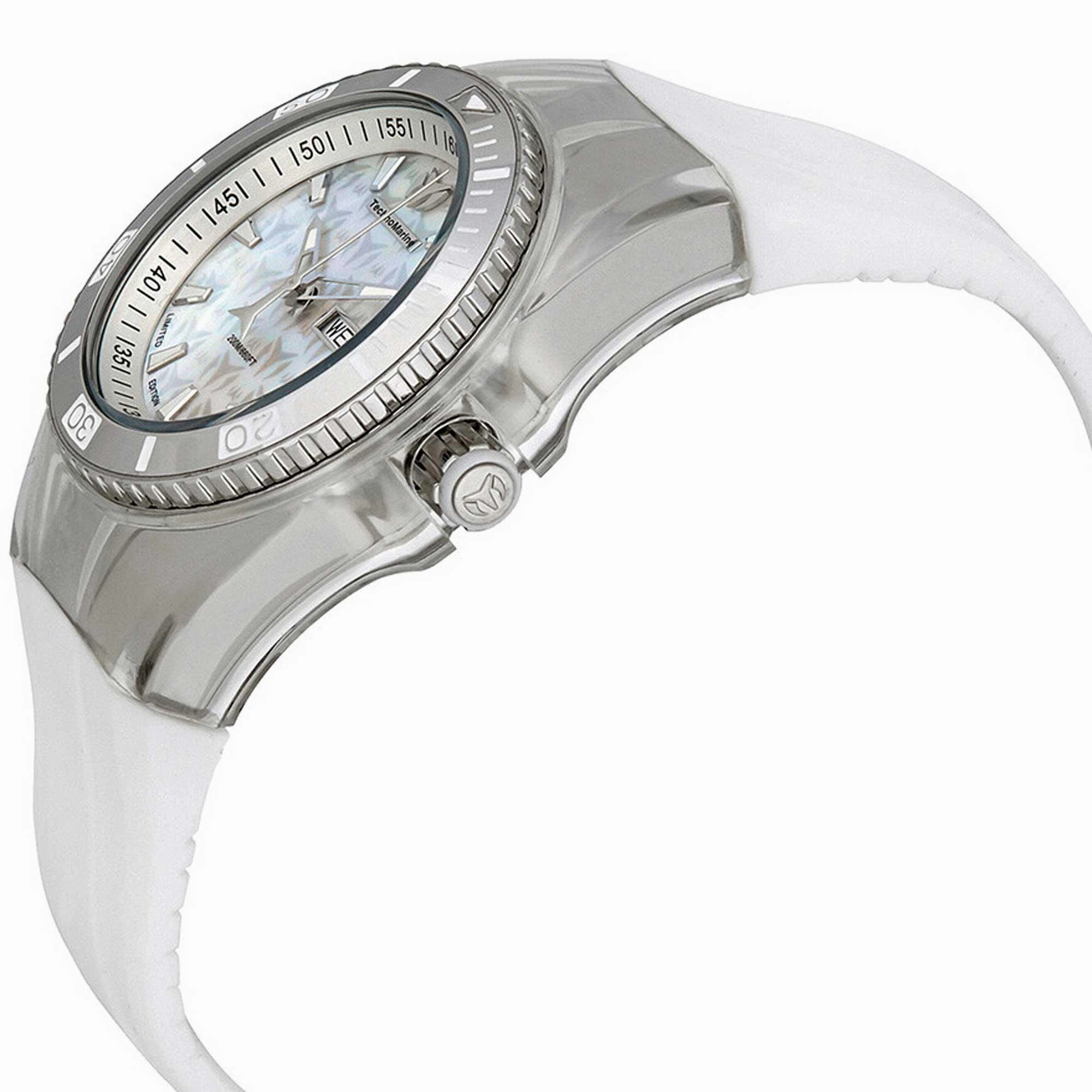 Technomarine Women's Quartz Watch - Cruise Monogram White Silicone Strap | TM-115322