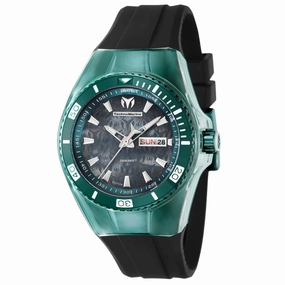 Technomarine Women's Watch - Cruise Green Case Black Dial Silicone Strap | TM-121219