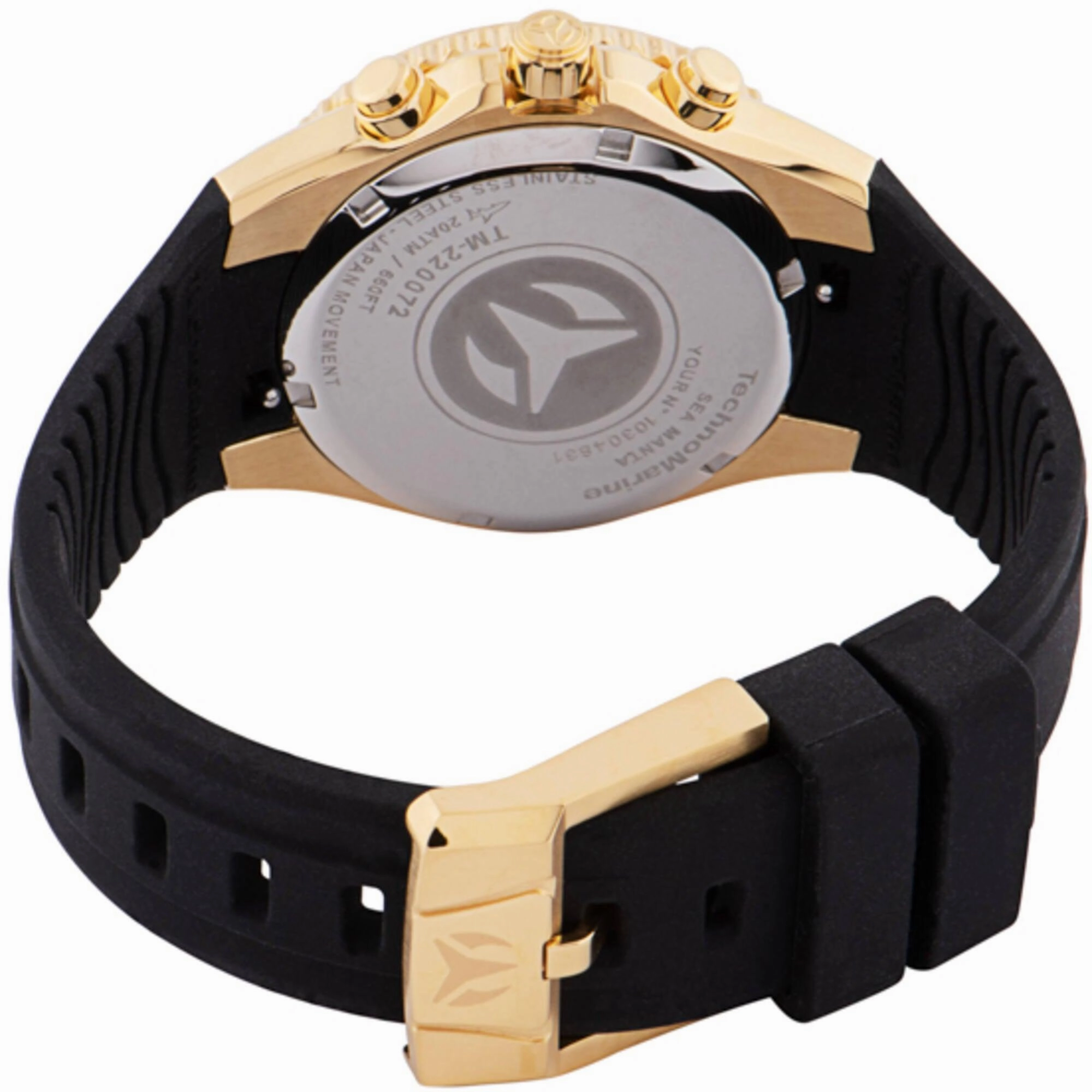 Technomarine Women's Watch - Manta Quartz Gold MOP Dial Black Strap | TM-220072