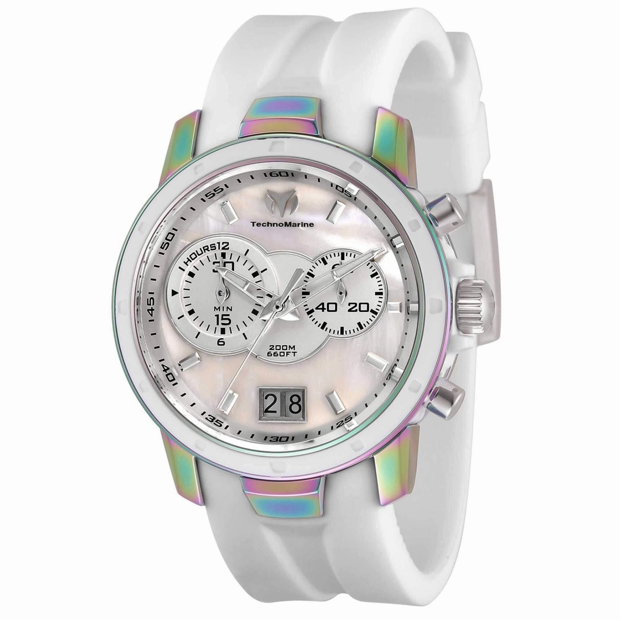 Technomarine Women's Watch - UF6 Chrono Silver and White MOP Dial Strap | TM-615021