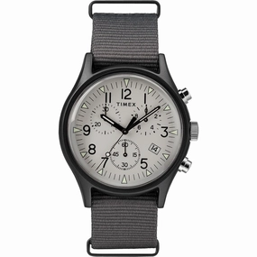 Timex Men's Chronograph Watch - MK1 Grey Dial Fabric Strap | TW2T10900
