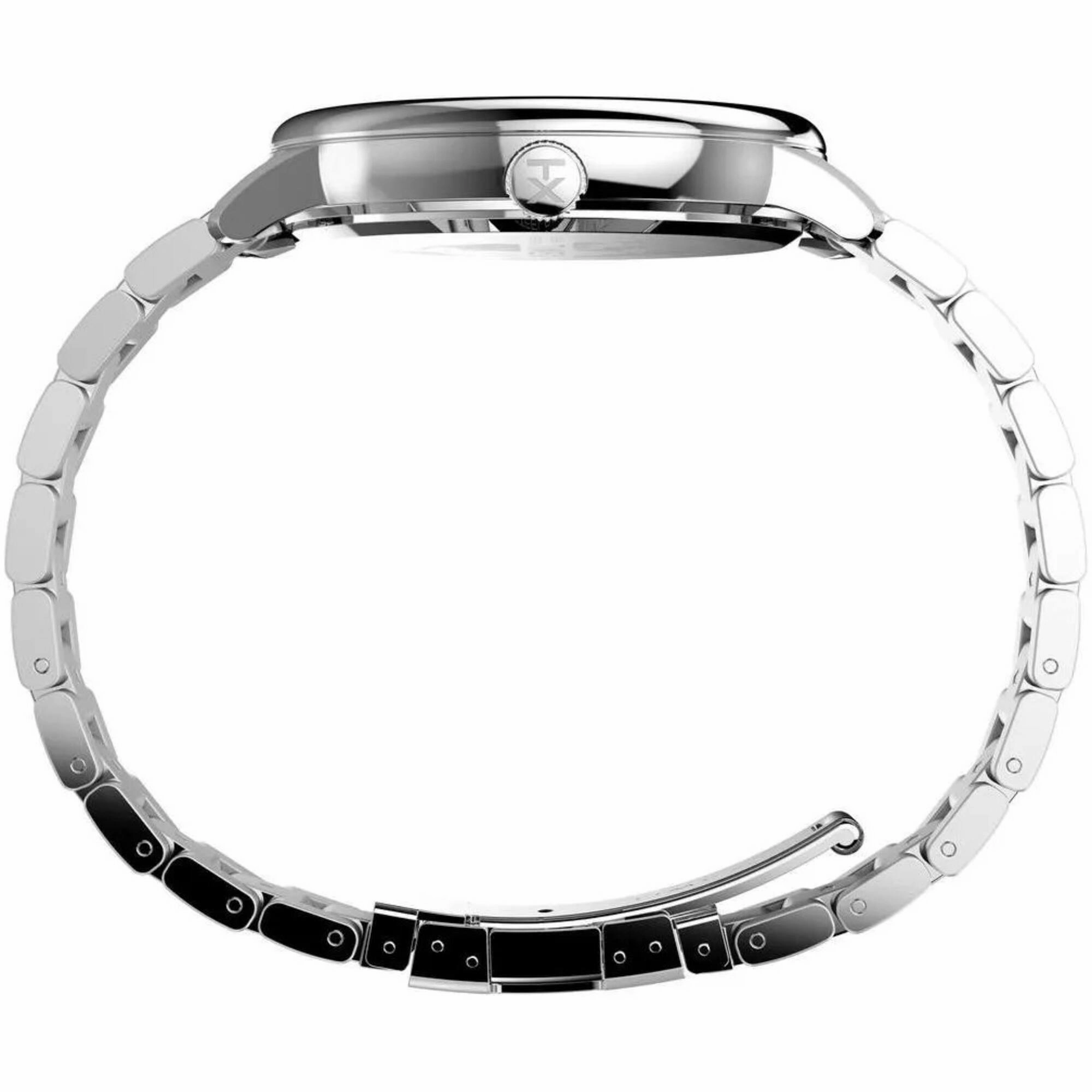 Timex Men's Watch - Chicago Quartz Dark Blue Dial Silver Steel Bracelet | TW2W13600