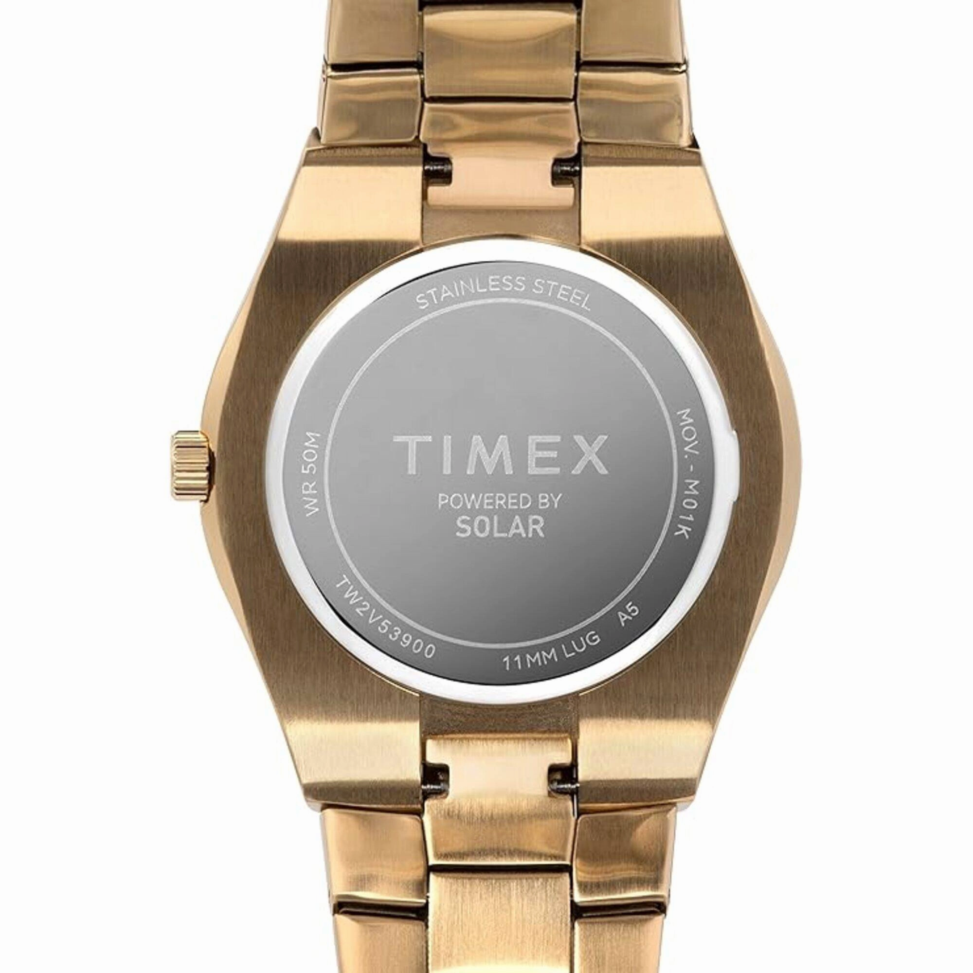 Timex Men's Watch - Classic Quartz Black Dial Yellow Gold Bracelet | TW2V53900