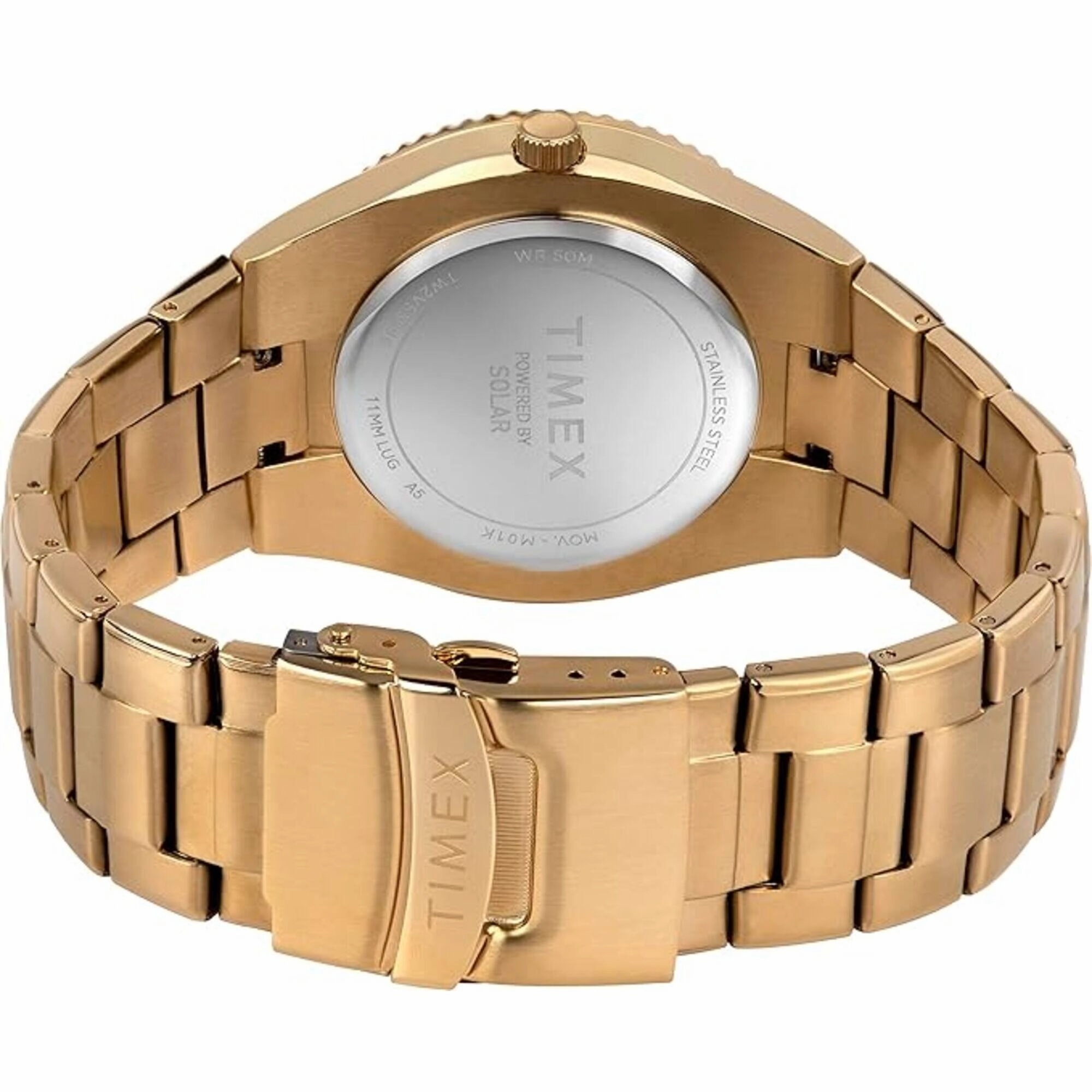 Timex Men's Watch - Classic Quartz Black Dial Yellow Gold Bracelet | TW2V53900