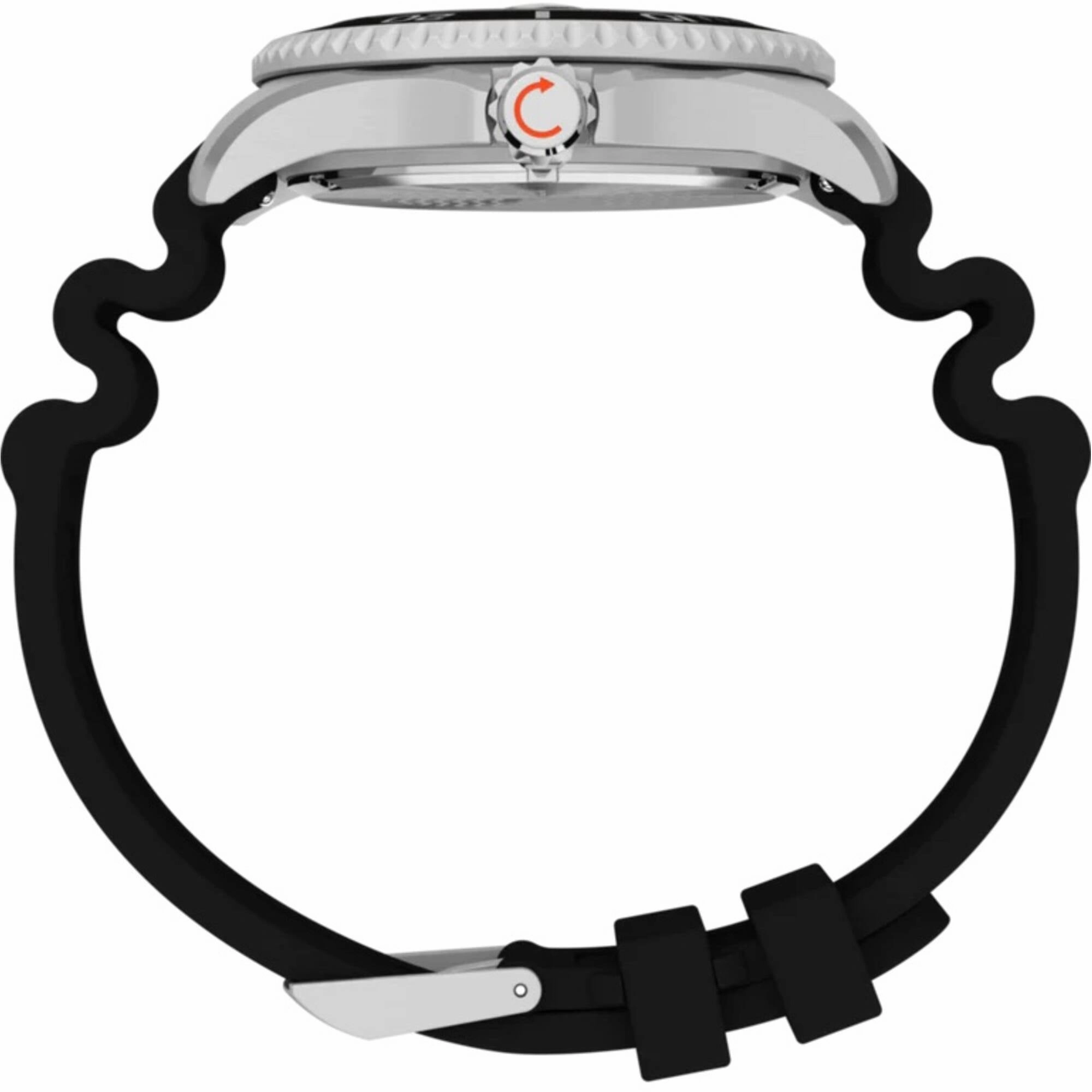 Timex Men's Watch - Deepwater Meridian Black Dial Synthetic Rubber Strap | TW2W81600