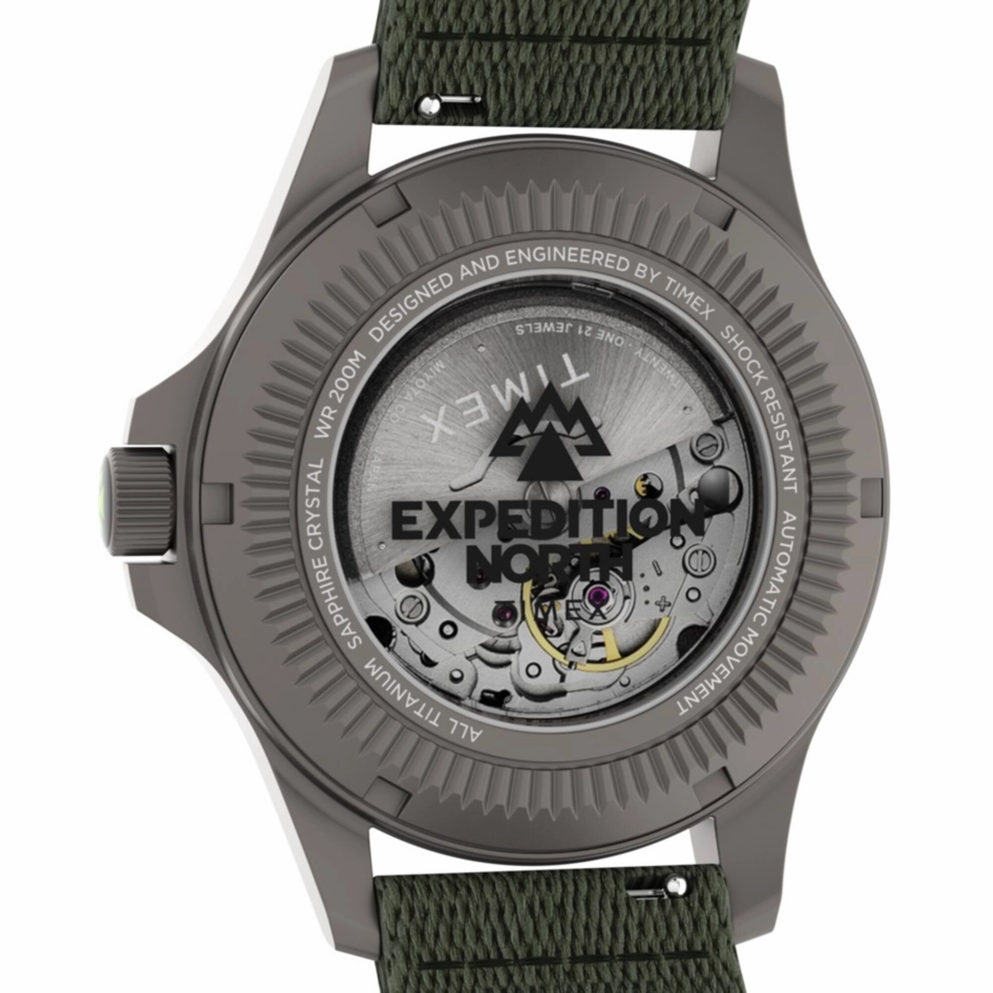 Timex Men's Watch - Expedition Automatic Titanium Case Green Strap | TW2V95300JR