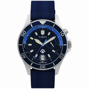 Timex Men's Watch - Expedition North Silver Case Blue Dial Fabric Strap | TW2W22000JR