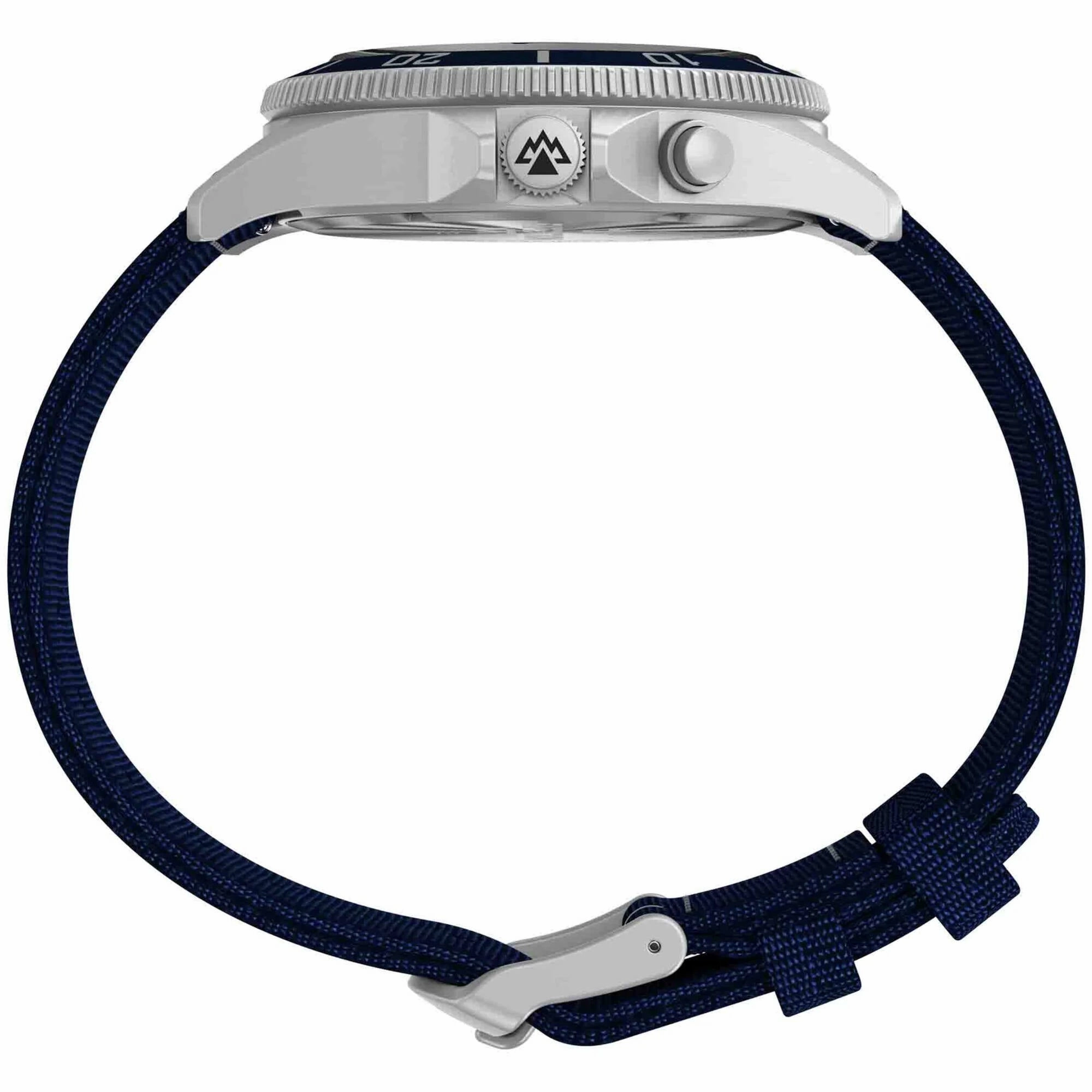 Timex Men's Watch - Expedition North Silver Case Blue Dial Fabric Strap | TW2W22000JR