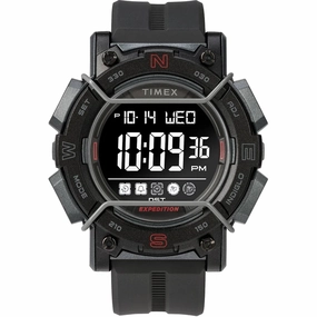 Timex Men's Watch - Expedition Quartz Black Dial Plastic Strap | TW4B17900