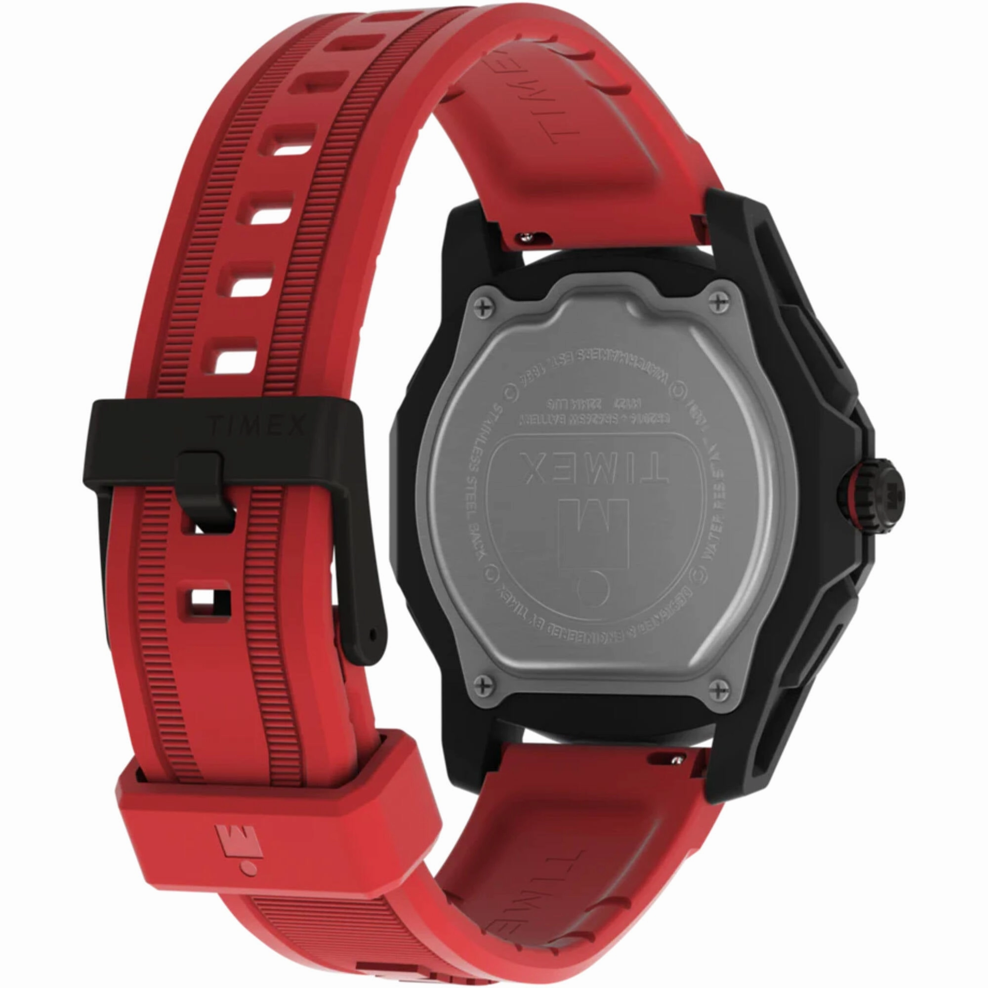Timex Men's Watch - Ironman Adrenaline Black Analog-Digital Dial Red Strap | TW2W53700
