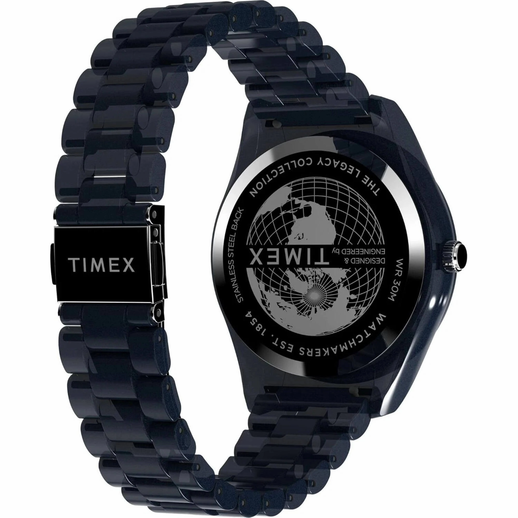 Timex Men's Watch - Legacy Ocean Dark Blue Dial Recycled Plastic Bracelet | TW2W56200