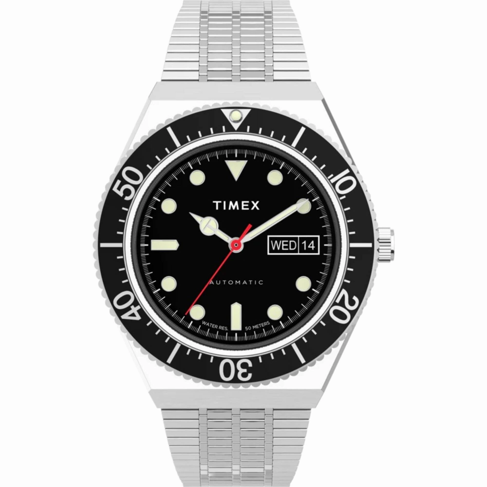 Timex Men's Watch - M79 Automatic Black Dial Stainless Steel Bracelet | TW2U78300