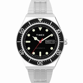 Timex Men's Watch - M79 Automatic Black Dial Stainless Steel Bracelet | TW2U78300