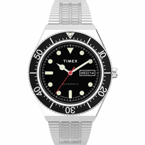 Timex Men's Watch - M79 Automatic Black Dial Stainless Steel Bracelet | TW2U78300