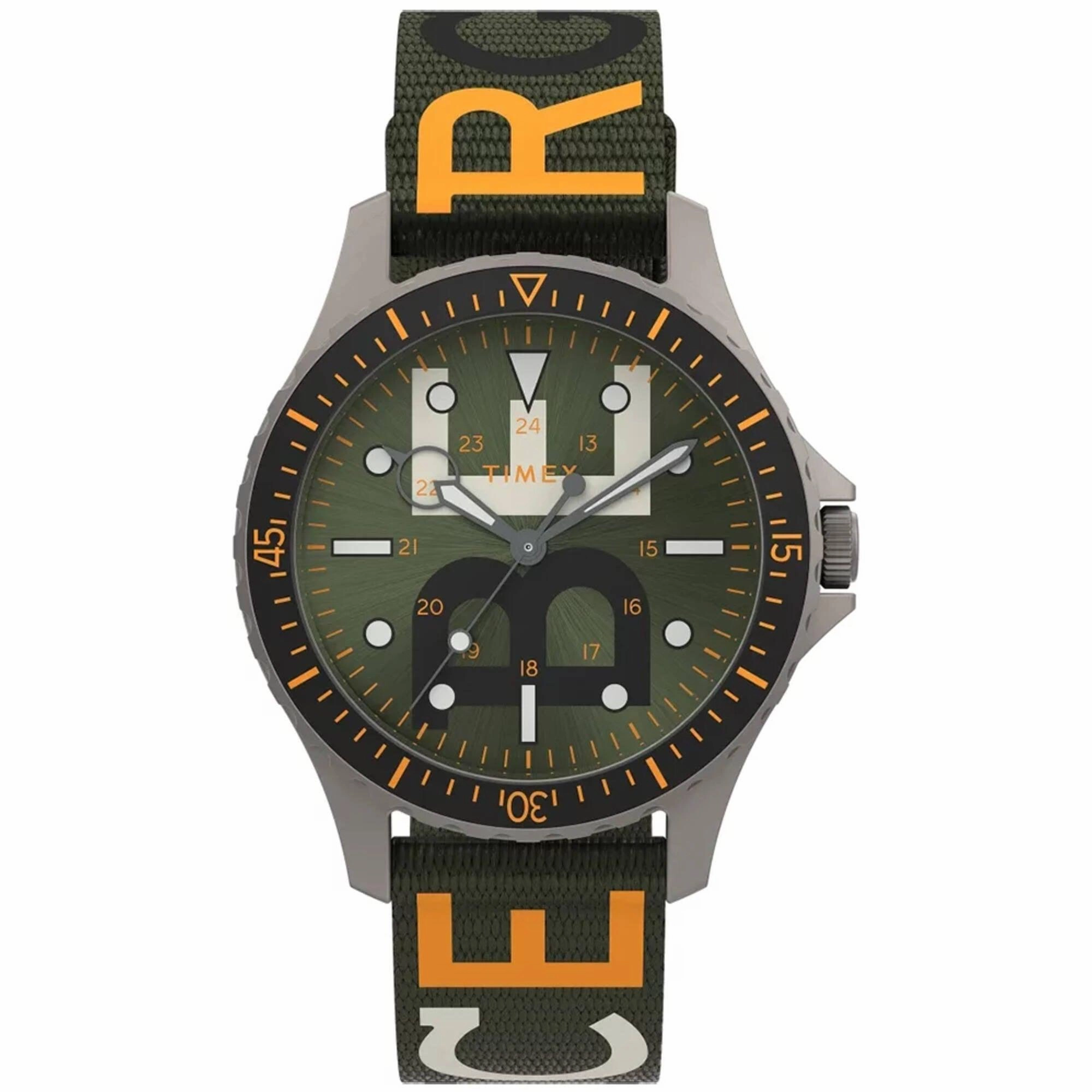 Timex Men's Watch - Navi Iceberg Rotating Bezel Green Dial Strap Quartz | TW2V62800
