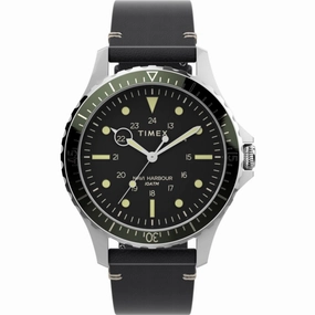 Timex Men's Watch - Navi XL Black Round Dial Stainless Steel Case Strap | TW2V45300VQ