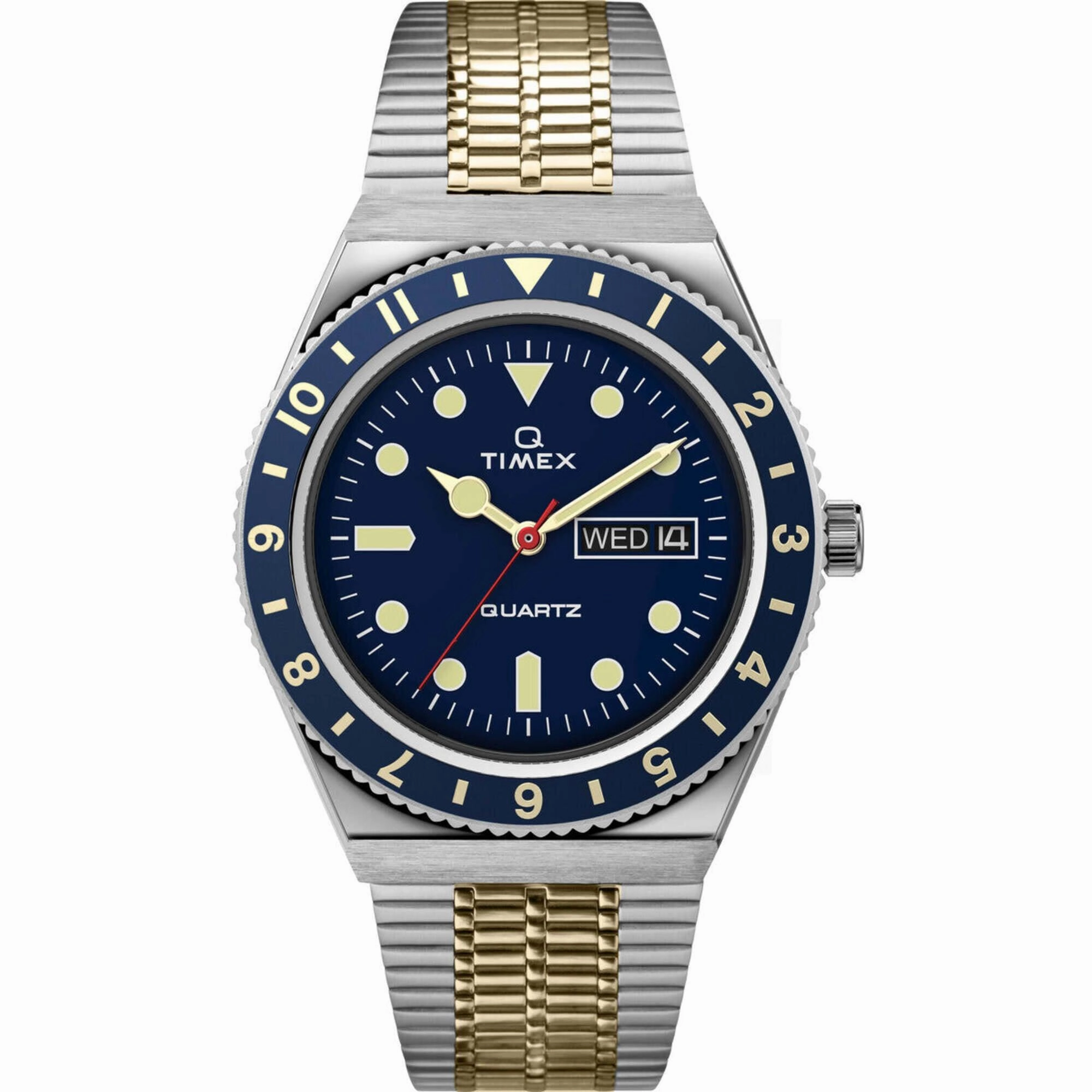 Timex Men's Watch - Q Diver Quartz Blue Dial Stainless Steel Bracelet | TW2V18400ZV