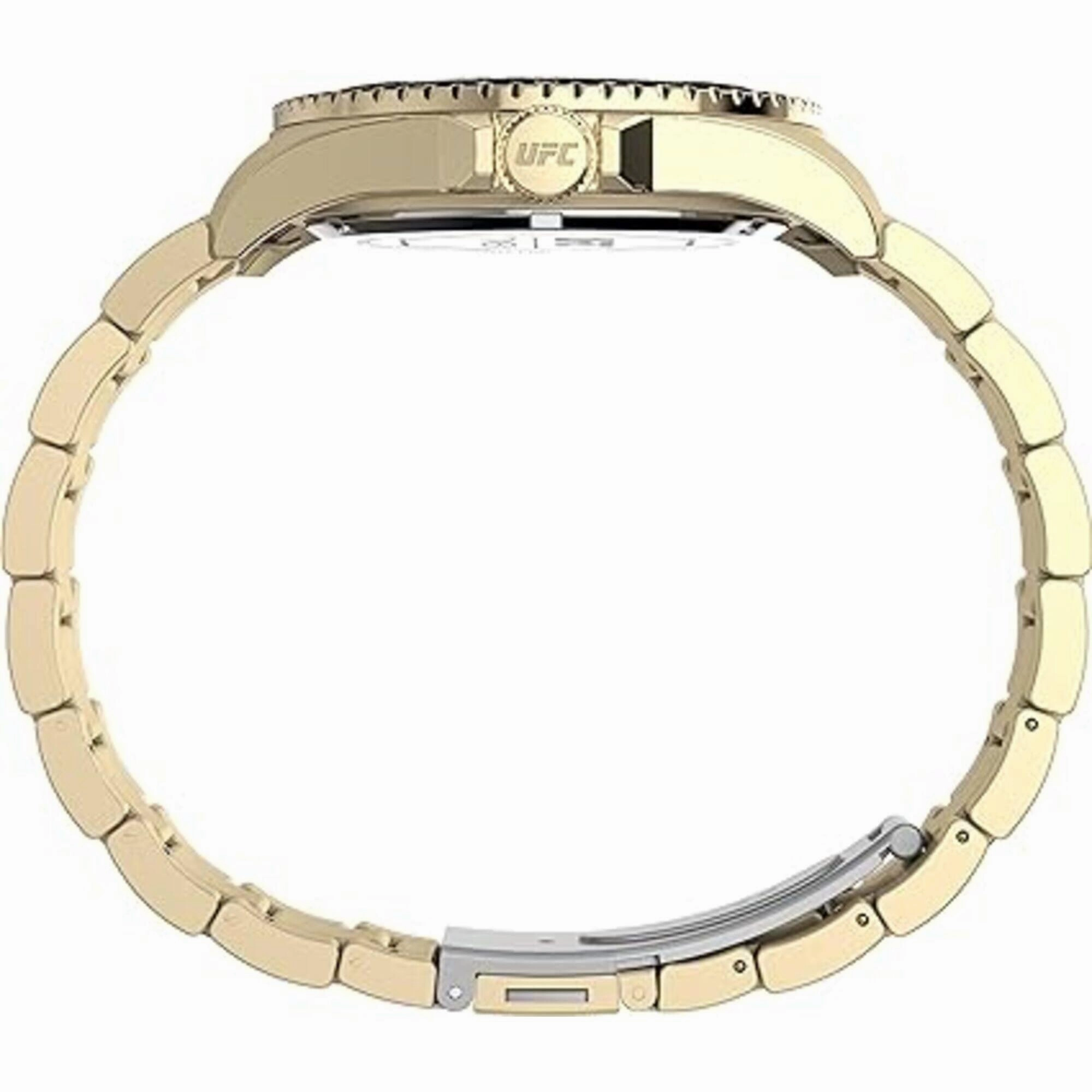 Timex Men's Watch - UFC Debut Quartz Black Dial Yellow Gold Bracelet | TW2V96100GP