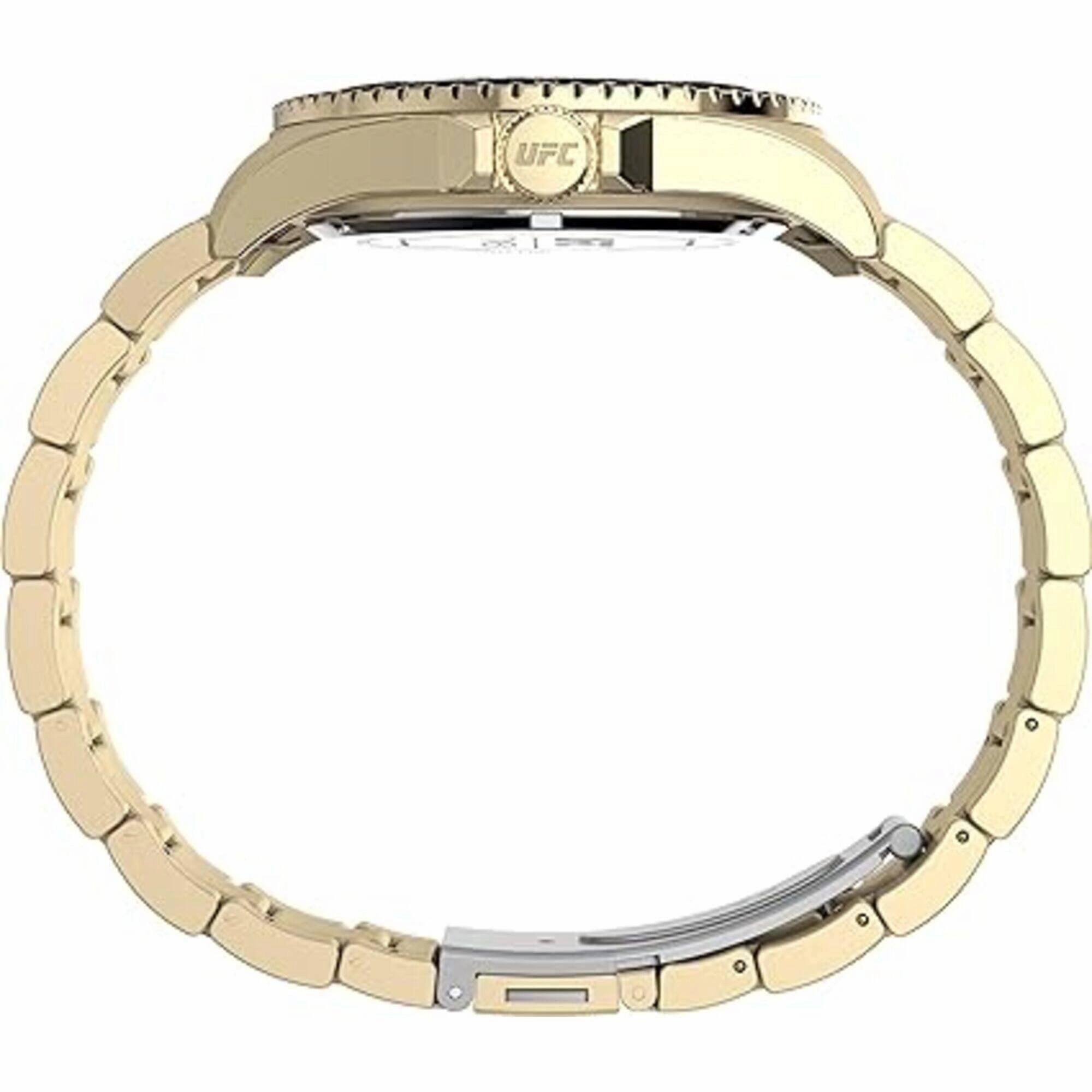 Timex Men's Watch - UFC Debut Quartz Black Dial Yellow Gold Bracelet | TW2V96100GP