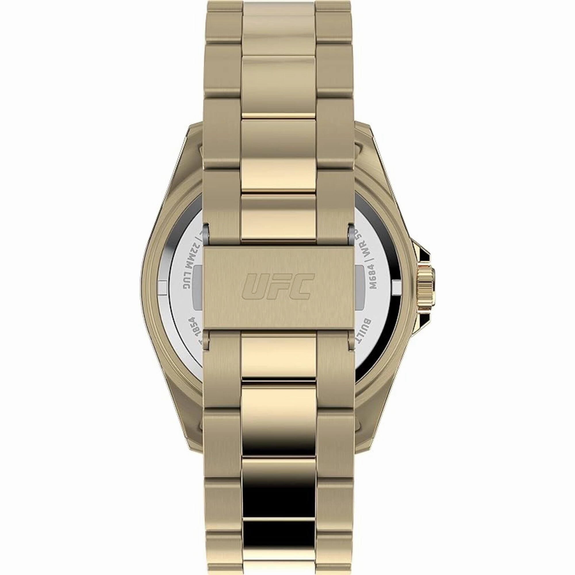 Timex Men's Watch - UFC Debut Quartz Black Dial Yellow Gold Bracelet | TW2V96100GP