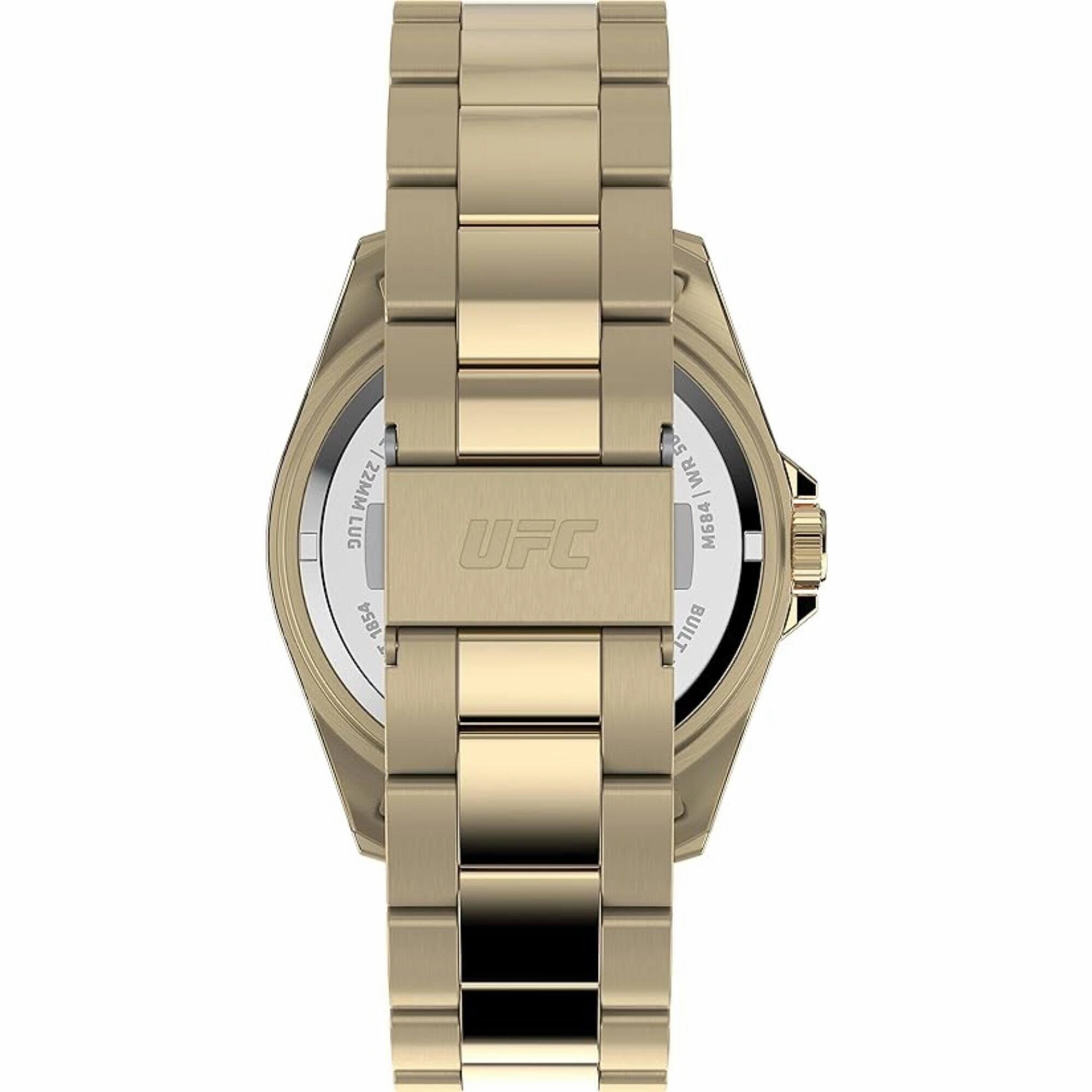 Timex Men's Watch - UFC Debut Quartz Black Dial Yellow Gold Bracelet | TW2V96100GP
