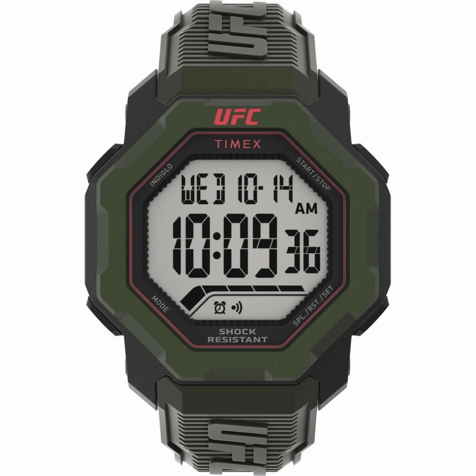 Timex Men's Watch - UFC Knockout Chrono Digital Dial Green Resin Strap | TW2V88300