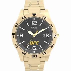 Timex Men's Watch - UFC Legend Black Dial Yellow Gold Expansion Bracelet | TW2V56400