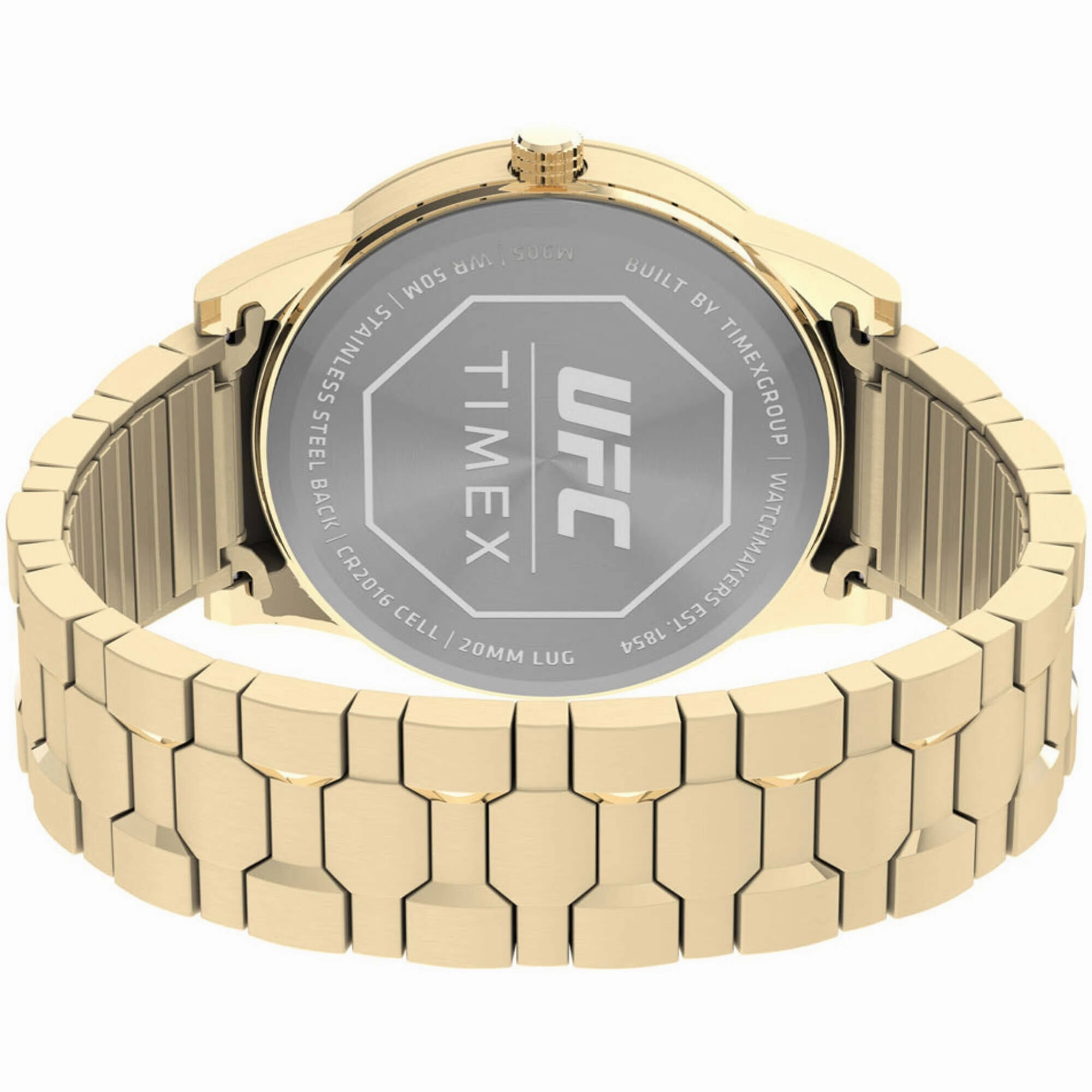 Timex Men's Watch - UFC Legend Black Dial Yellow Gold Expansion Bracelet | TW2V56400