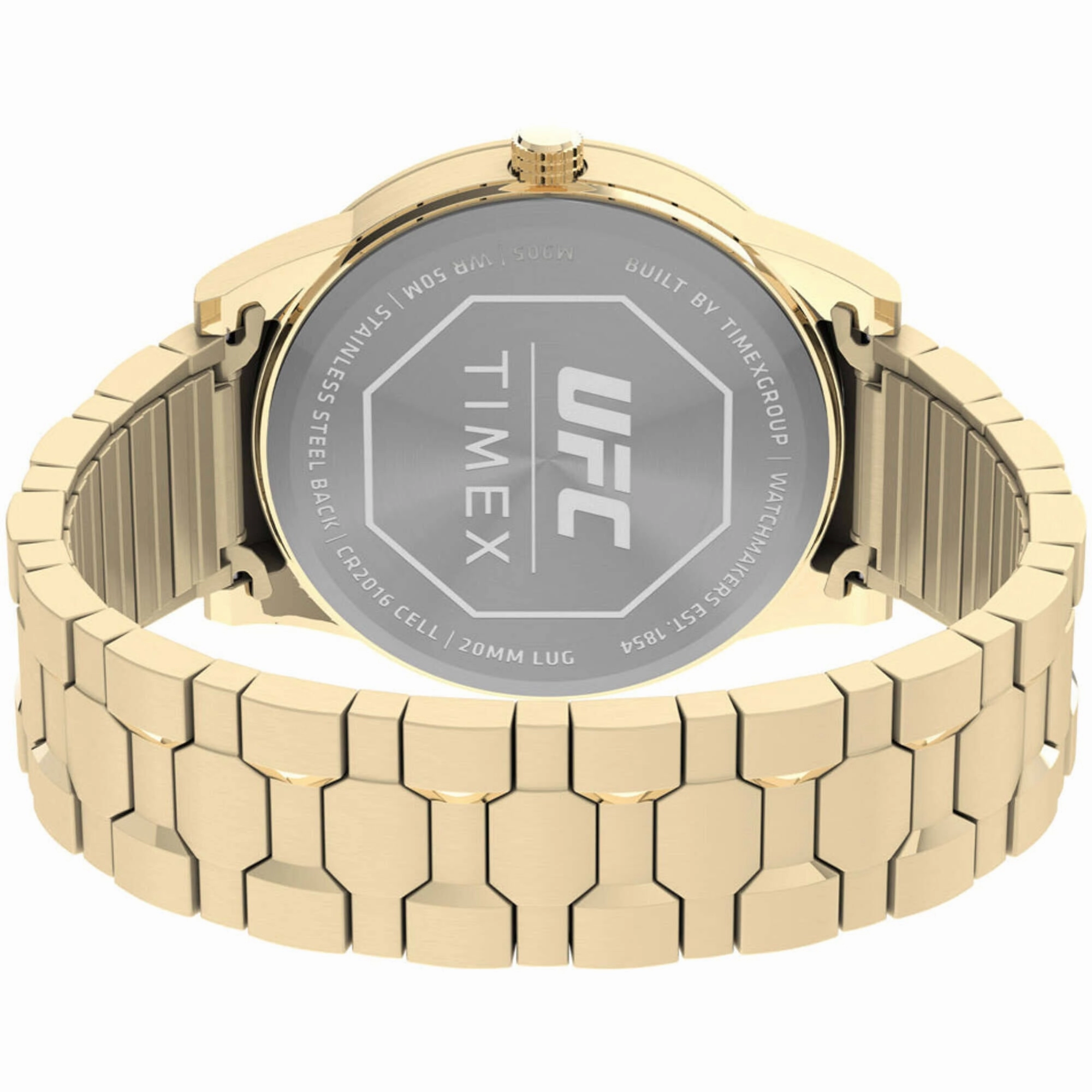 Timex Men's Watch - UFC Legend Black Dial Yellow Gold Expansion Bracelet | TW2V56400