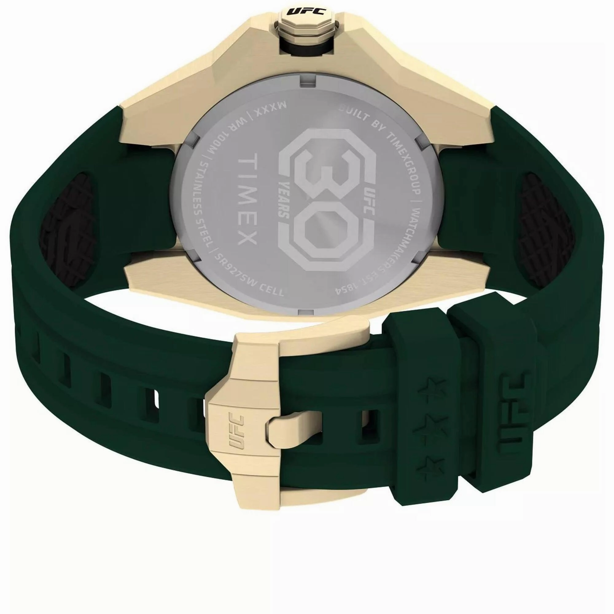 Timex Men's Watch - UFC Pro 30th Anniversary Green and Gold Dial Strap | TW2V90100