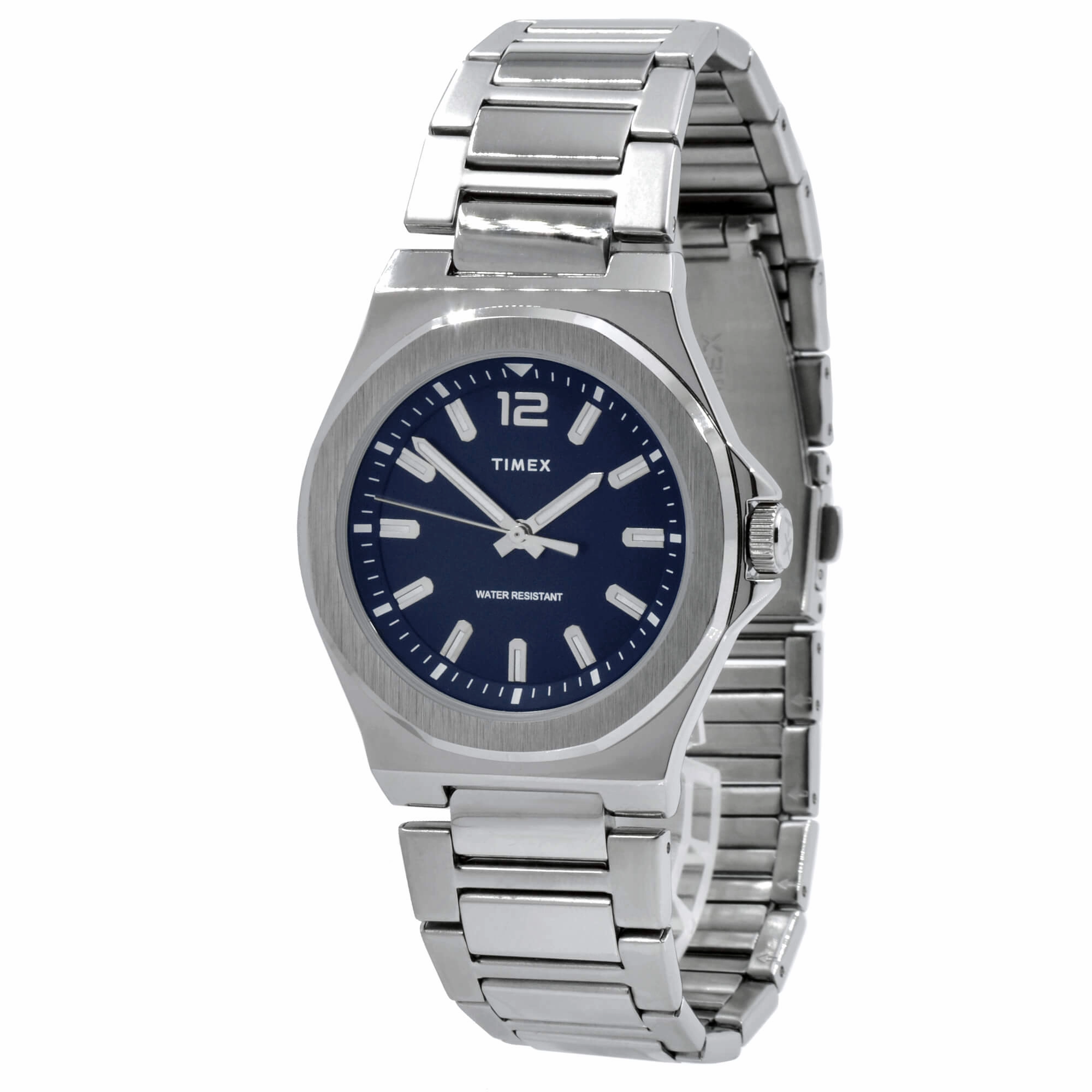 Timex TW2U42400 Men's City Collection Blue Dial Brass Mineral Glass Quartz