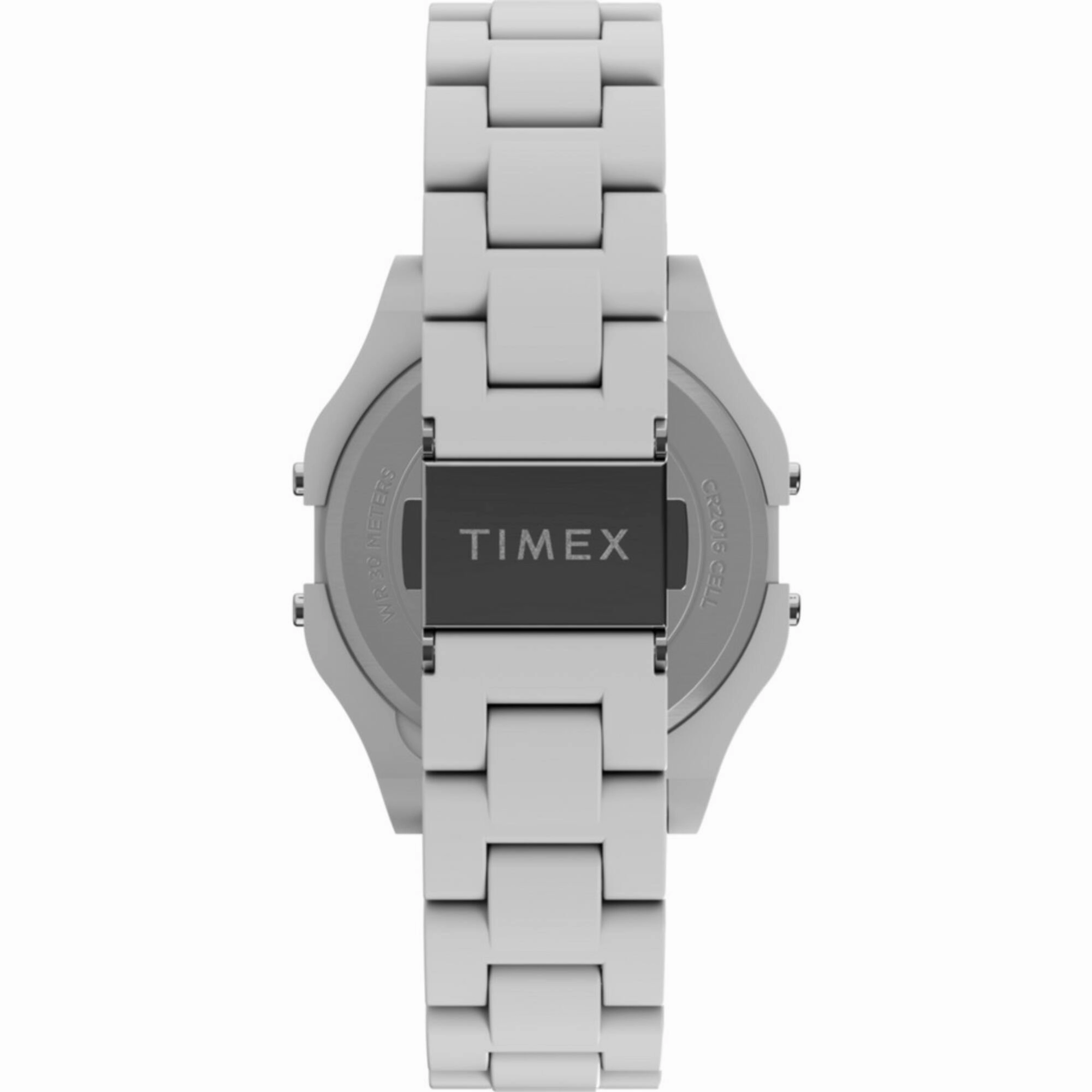Timex Unisex Watch - 80 Digital Dial White Plastic Case Resin Bracelet | TW2V20100