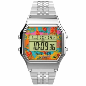 Timex Unisex Watch - Coca-Cola Unity Digital Coke Theme Dial Bracelet | TW2V25900N9