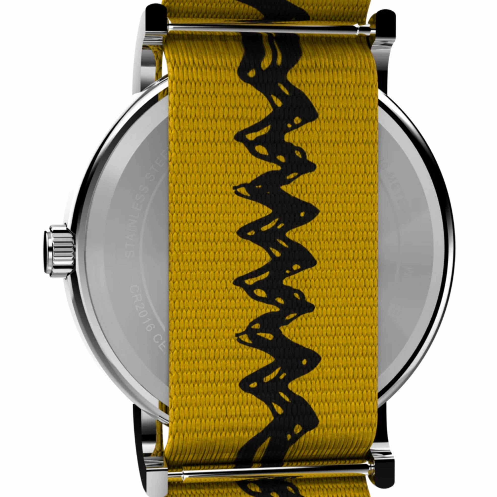 Timex Unisex Watch - Peanuts Charlie Brown Quartz Yellow and Black Strap | TW2R41100