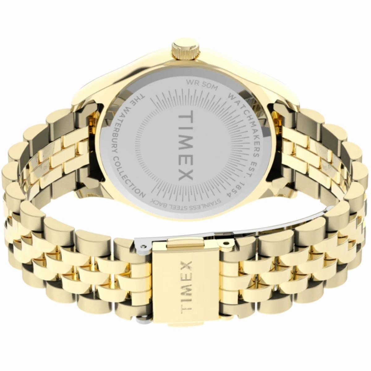 Timex Women's Quartz Watch - Waterbury Gold Dial Yellow Gold Bracelet | TW2T86900VQ