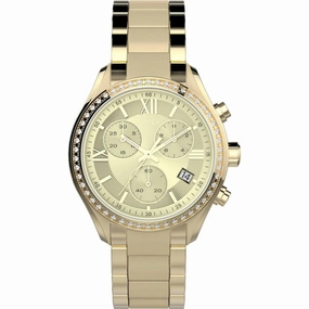 Timex Women's Watch - Chronograph Yellow Gold Stainless Steel Bracelet | TW2V57800