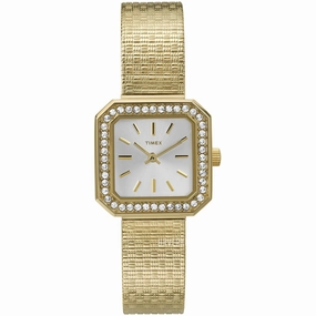 Timex Women's Watch - Classic Gold Dial Plated Stainless Steel Bracelet | T2P550
