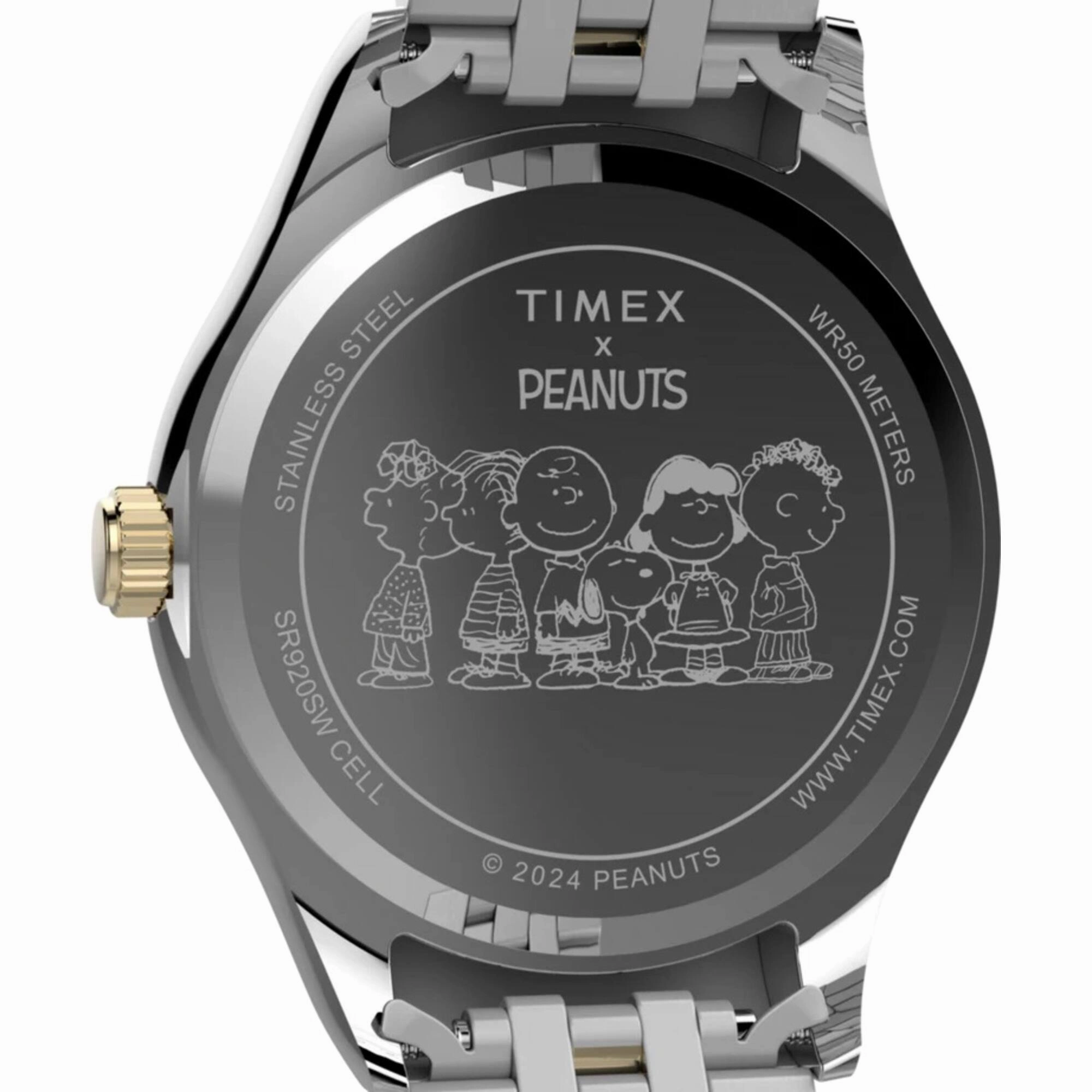 Timex Women's Watch - Legacy Peanuts Bicycle Silver Dial Two Tone Steel | TW2W78800