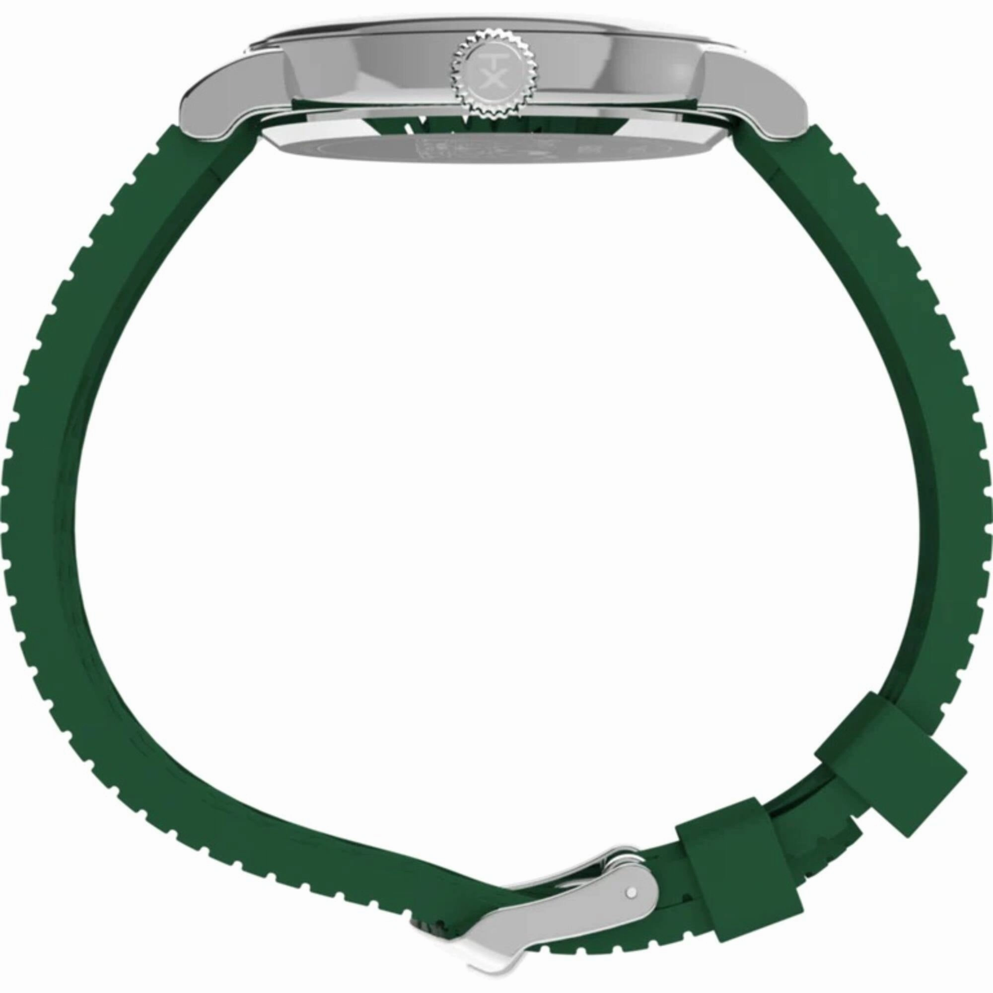 Timex Women's Watch - Peanuts White Dial Green Synthetic Rubber Strap | TW2W78900