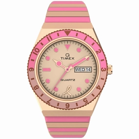 Timex Women's Watch - Q x BCRF Quartz Rose Gold Dial Two Tone Bracelet | TW2V52700