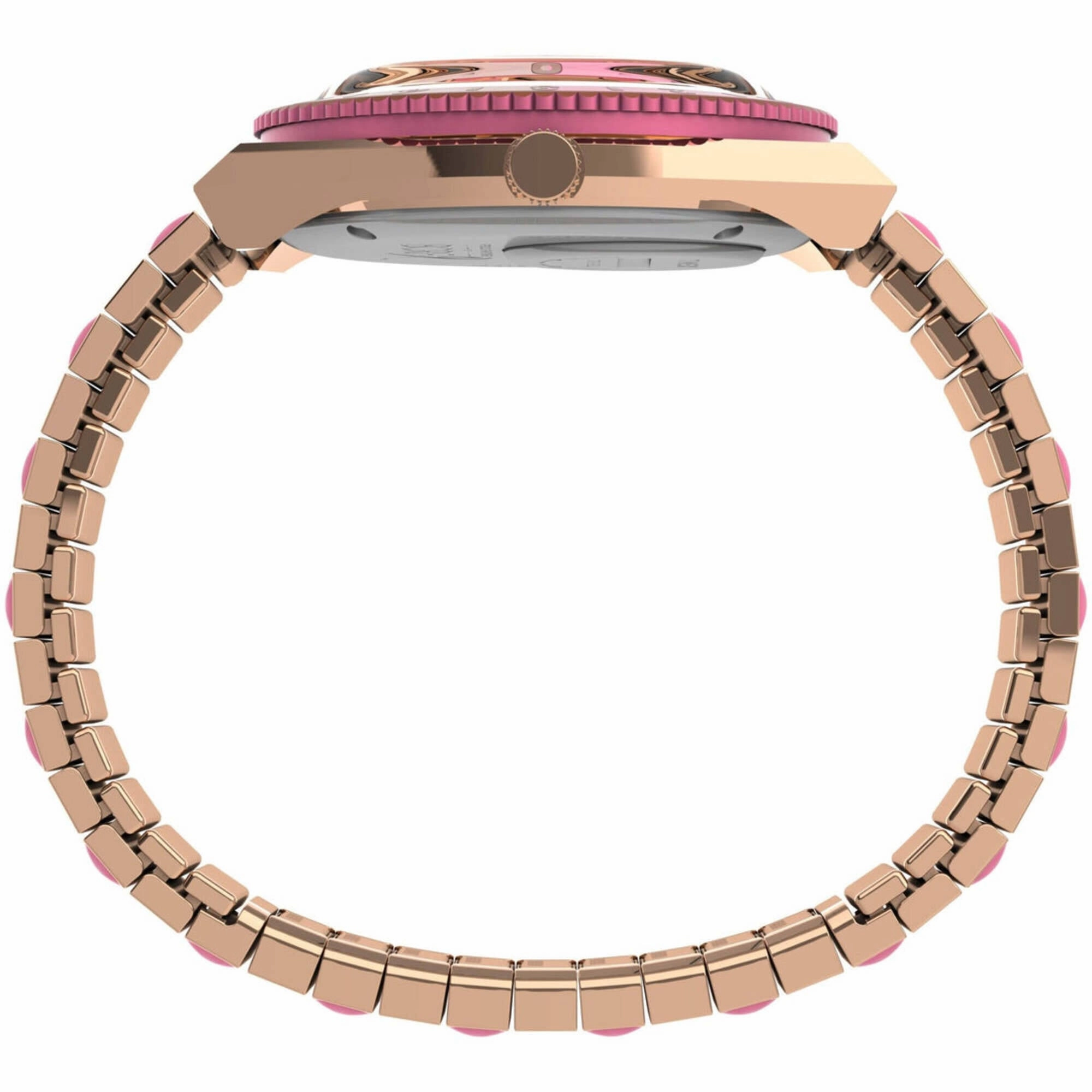 Timex Women's Watch - Q x BCRF Quartz Rose Gold Dial Two Tone Bracelet | TW2V52700