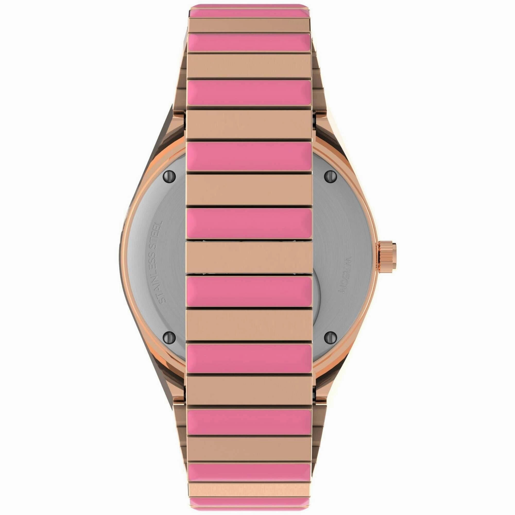 Timex Women's Watch - Q x BCRF Quartz Rose Gold Dial Two Tone Bracelet | TW2V52700