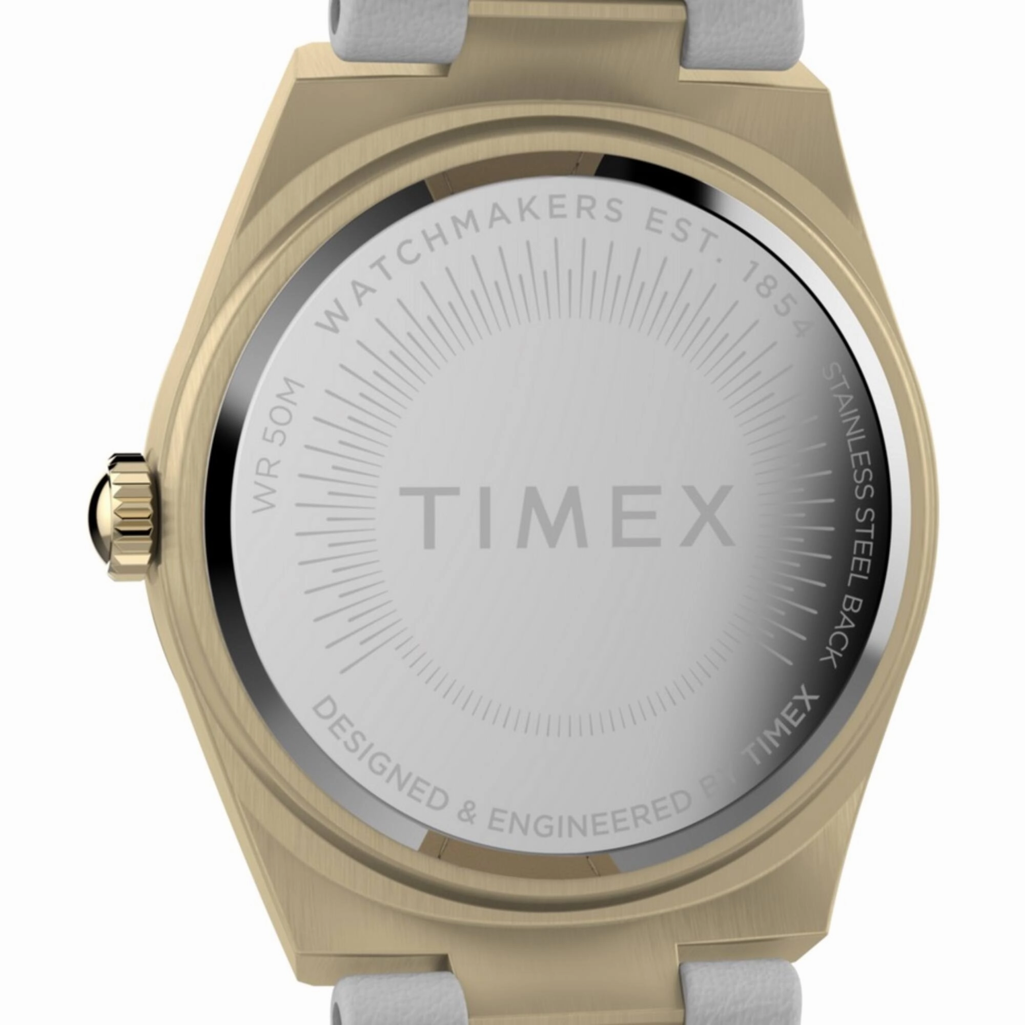 Timex Women's Watch - Simone Chrono Crystal Bezel White Dial Leather Strap | TW2V80500