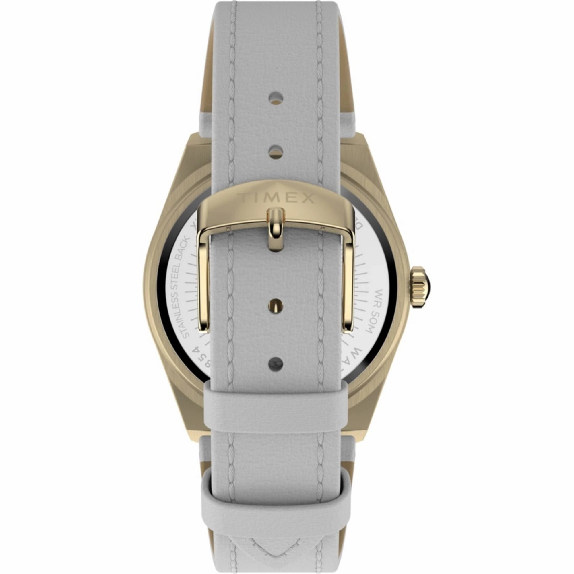 Timex Women's Watch - Simone Chrono Crystal Bezel White Dial Leather Strap | TW2V80500