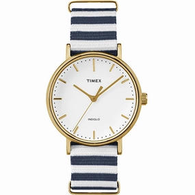 Timex Women's Watch - Weekender Fairfield Blue and White Nylon Strap | TW2P91900